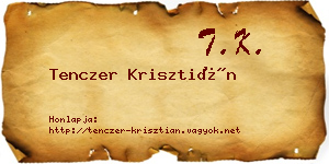 Tenczer Krisztián névjegykártya