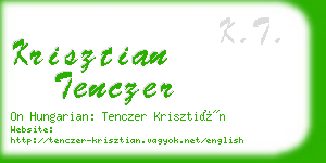 krisztian tenczer business card